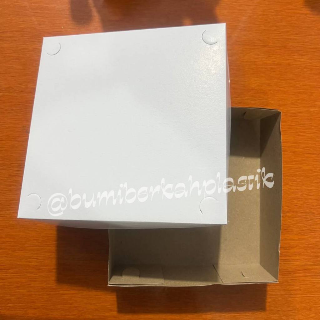 [PER PACK] KOTAK NASI POLOS / NASI KOTAK POLOS PUTIH / KOTAK MINANG PUTIH POLOS / KOTAK 20X20