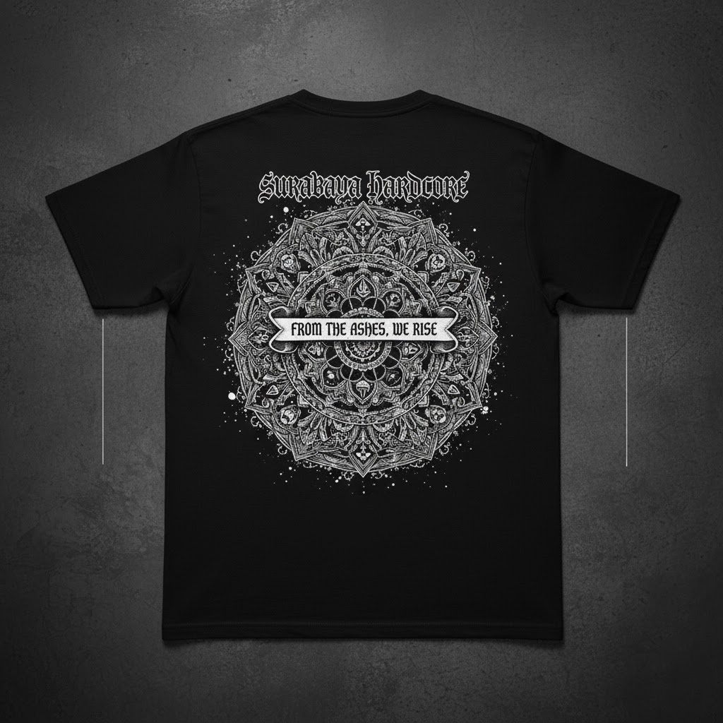 KAOS DISTRO SURABAYA HARDCORE 24S | Streetwear Oversize T-Shirt Pria Metal Punk Gothic