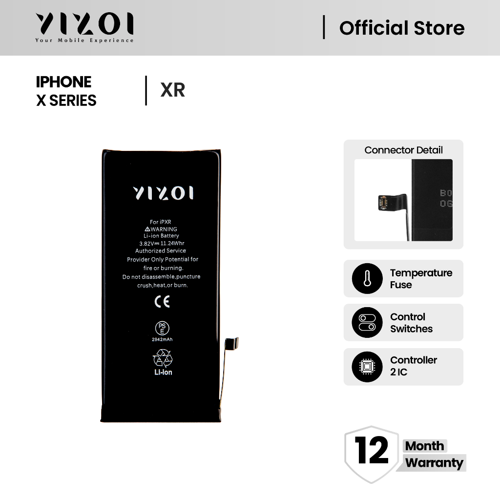 YIZOI Baterai IPHONE XR