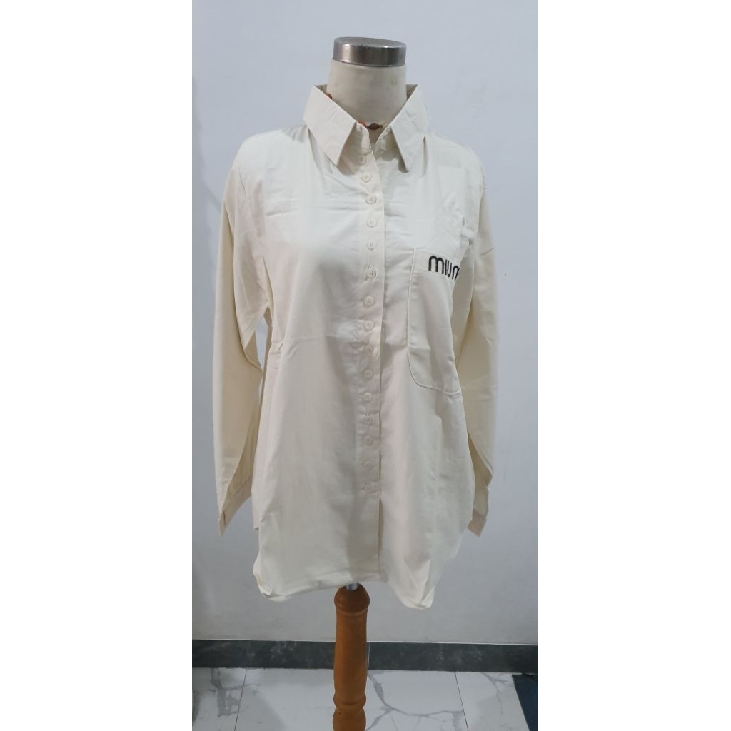 New Kemeja Panjang wanita katun Miu miu