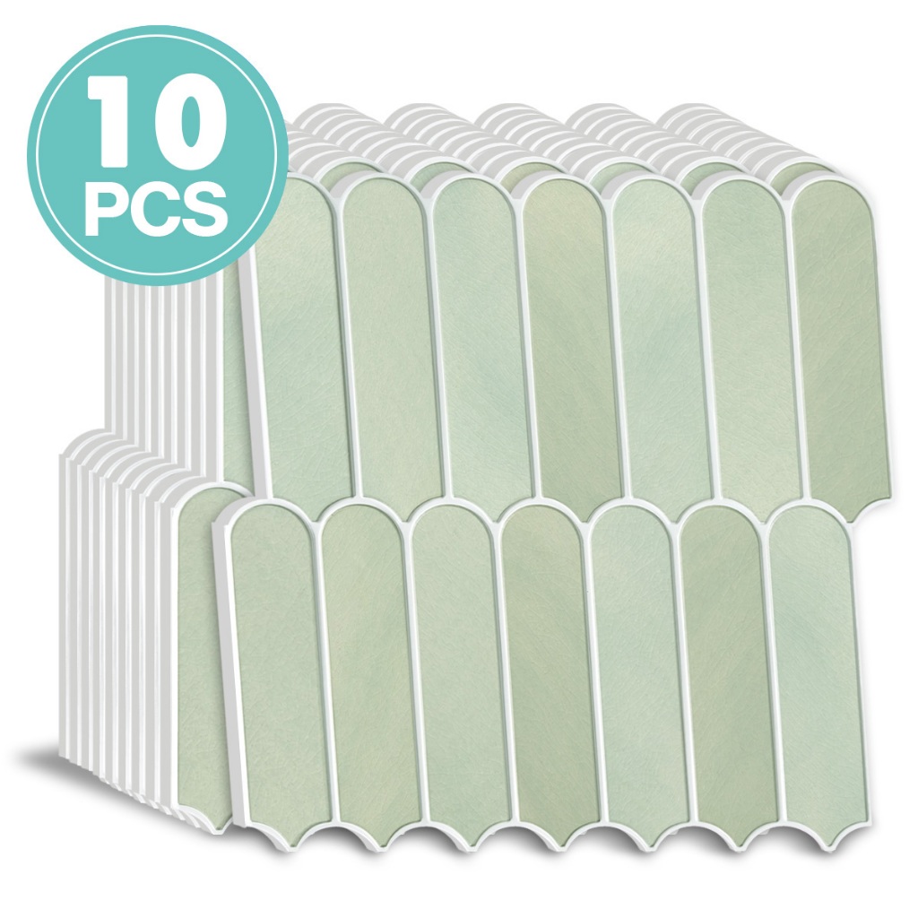 10PCS wallpaper dinding warna hijau 30x30cm 3D PVC Bata Classic Walpaper Sticker