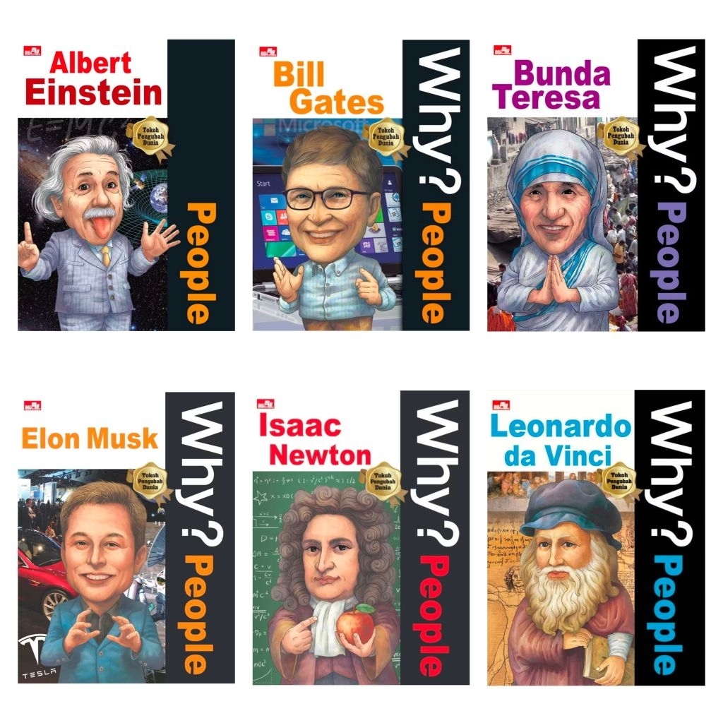 Buku Seri Why? Pepole Tokoh Pengubah Dunia Albert Einstein Bill Gates Bunda Teresa Elon Musk Isaac N