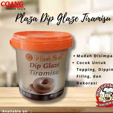 [oddsolshop] pekanbaru/Plaza Dip Glaze Tiramisu 1 kg Bahan Dekorasi Kue Selai Roti Olesan Donat Cake