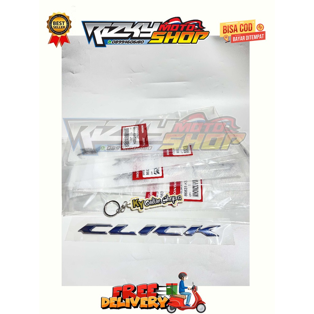 EMBLEM CLICK ALL HONDA YAMAHA MATICK PCX VARIO MIO FINO BEAT DELUXE AEROX NMAX SCOOPY ADV STYLO NEO 