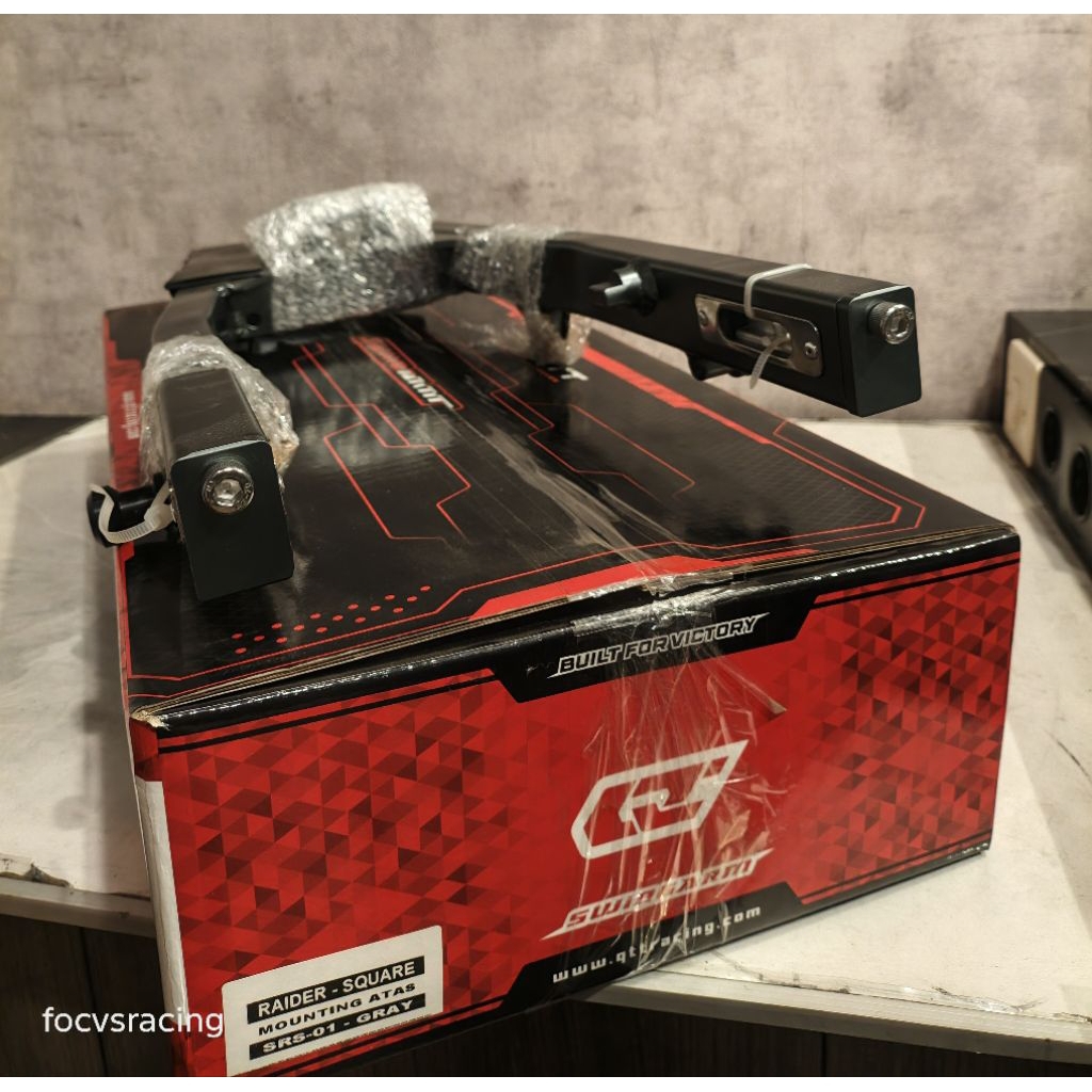 Swing Arm QTT Satria F150 FU Square Hexagonal Mounting Atas Bawah Hitam Gray Silver