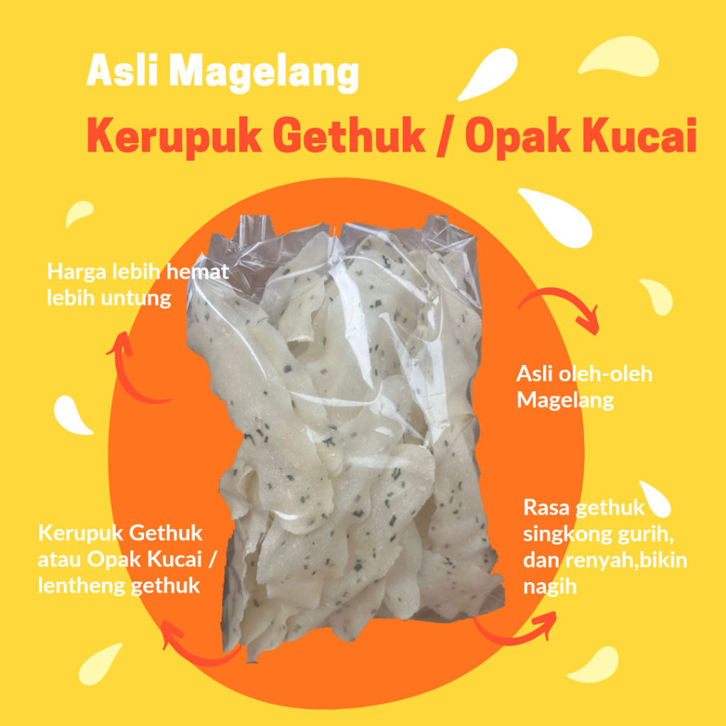 Krupuk gethuk ,opak kucai,opak singkong,lentheng singkong,opak Wonosobo