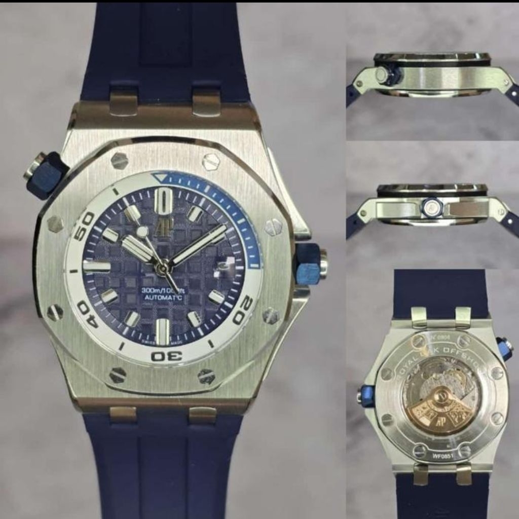 Jam mewah ADM piquet automatic 42mm Diver royal oak stainless steel japan