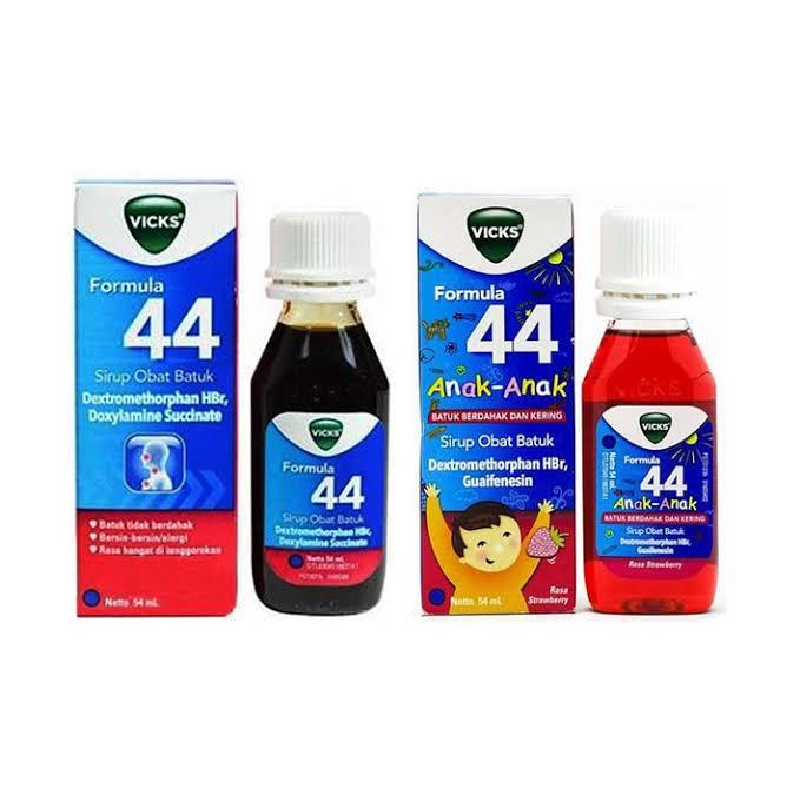 Vicks Formula 44 Sirup Batuk Dewasa Dan Anak 100ml - BPOM