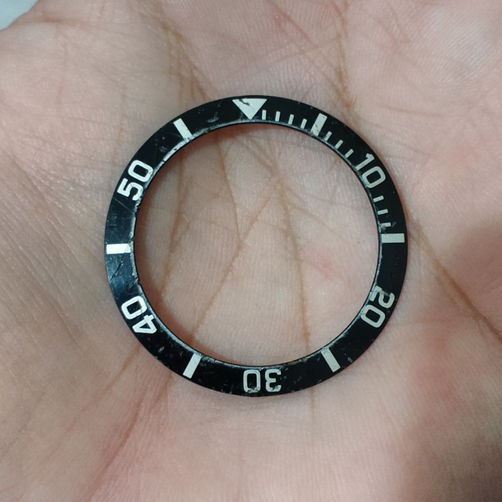 bezel insert 35mm original copotan Seiko skx023 bisa untuk skx025 skx027