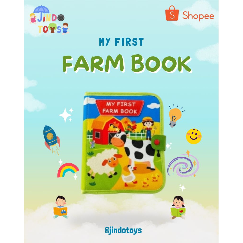 Buku Kain Edukasi Anak - My First Farm Book - Quet Book Anak 0-3 Tahun