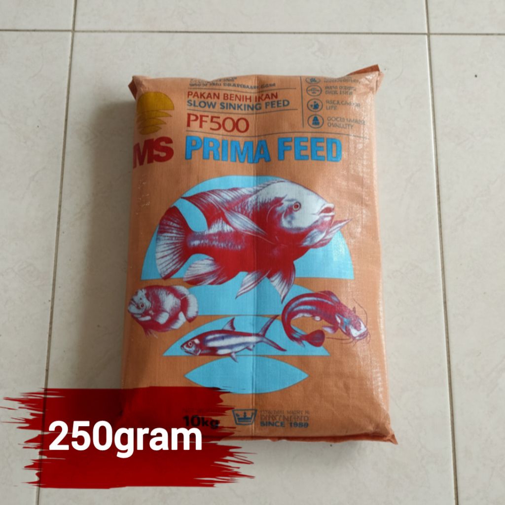 Prima Feed 500 pelet pf500 kemasan 250gram