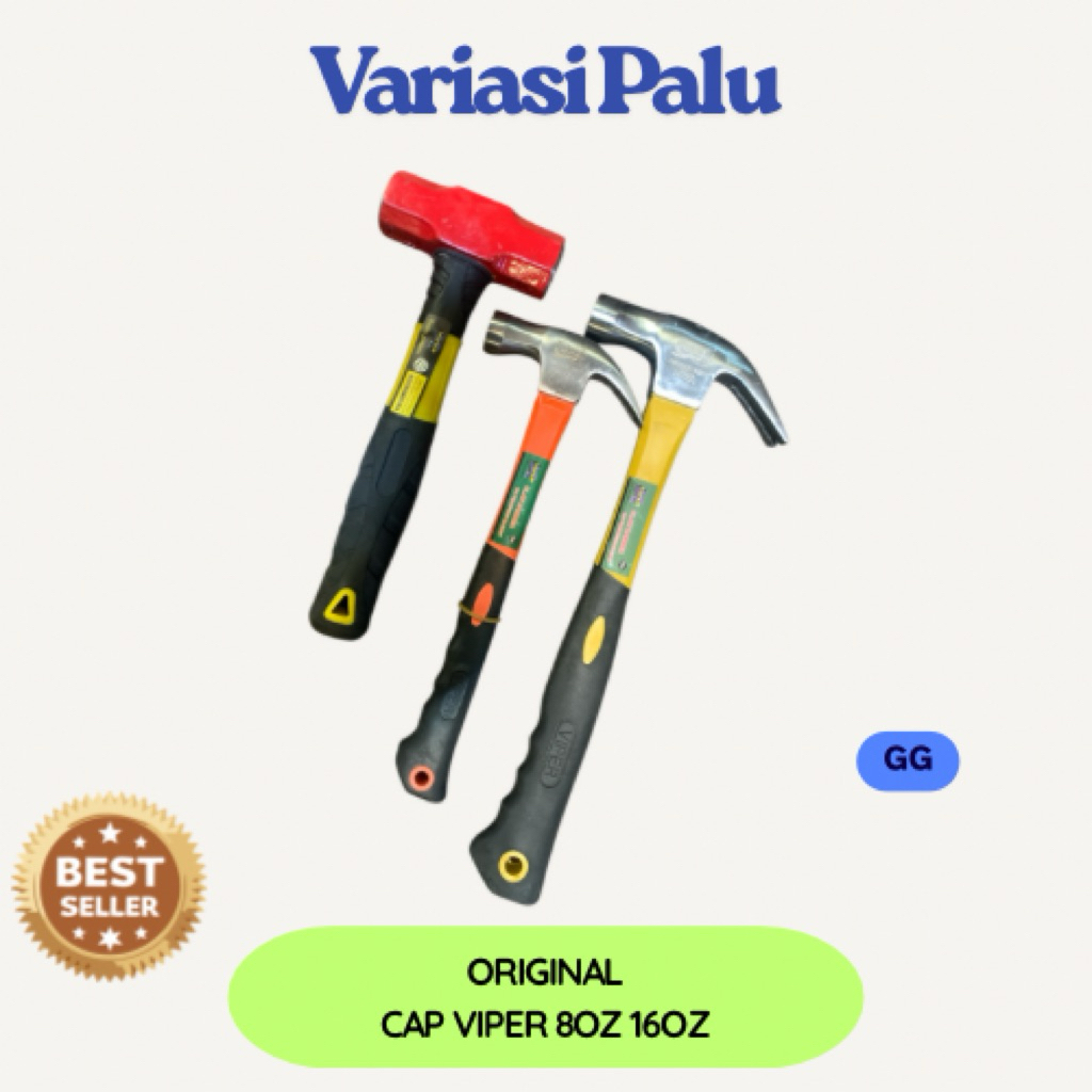 Palu Betel Palu Beton Tembok Palu Bodem Gagang Karet Rubber Cap Viper