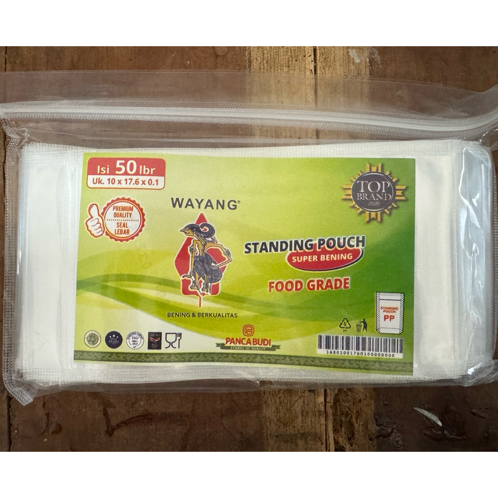 Standing Pouch merk Wayang / Plastik Klip tebal / Plasting Klip Snack