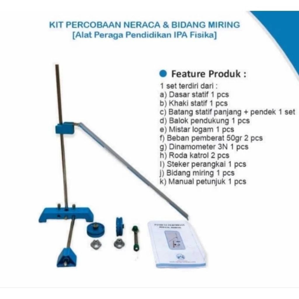 Alat Peraga Fisika Kit Percobaan Neraca Dan Bidang Miring