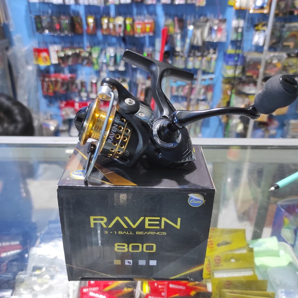 Reel Pancing ORCA RAVEN 800 – 3+1 Ball Bearing | Anti Reverse | Smooth Drag | Long Cast Spool | Ultr