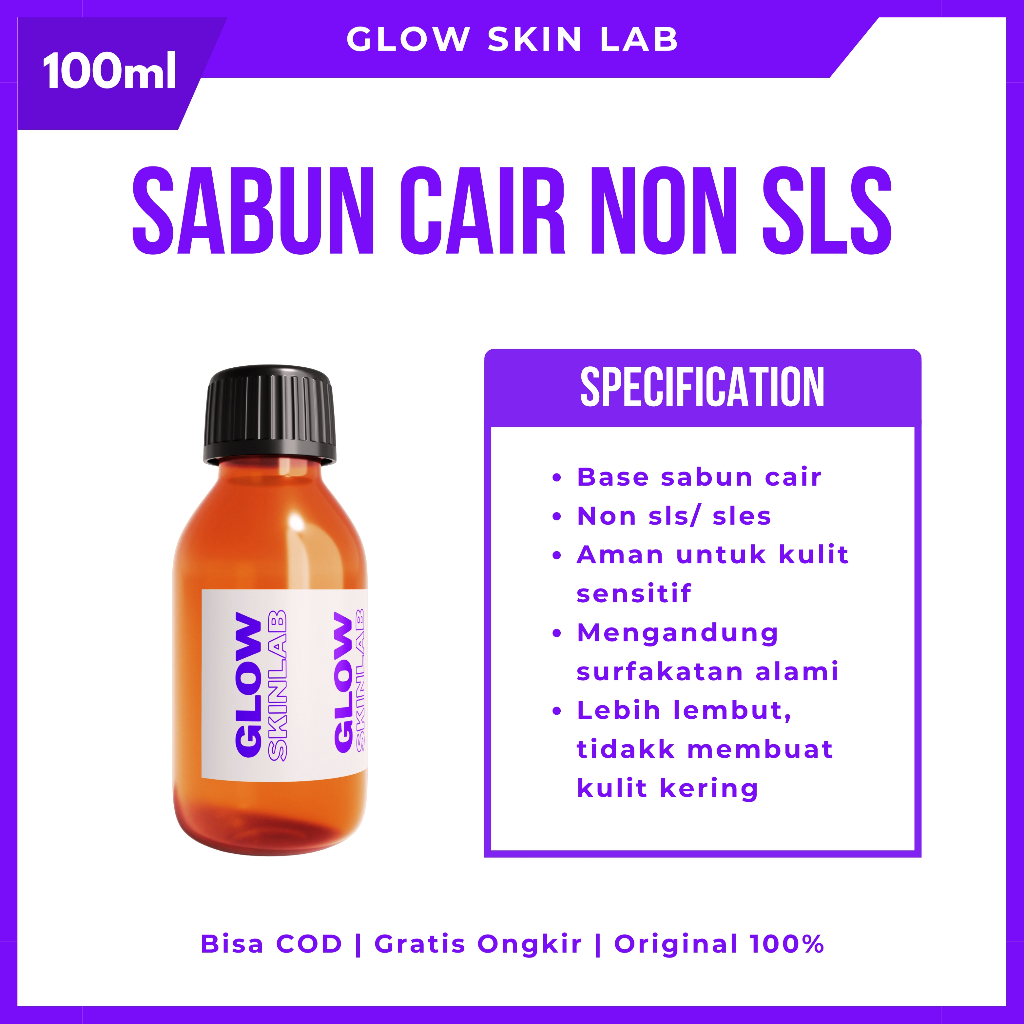 Base Soap Sabun Cair NON SLS 100ml Biang Sabun Basic Sabun Cair Tanpa SLES Kulit Sensitif Murah