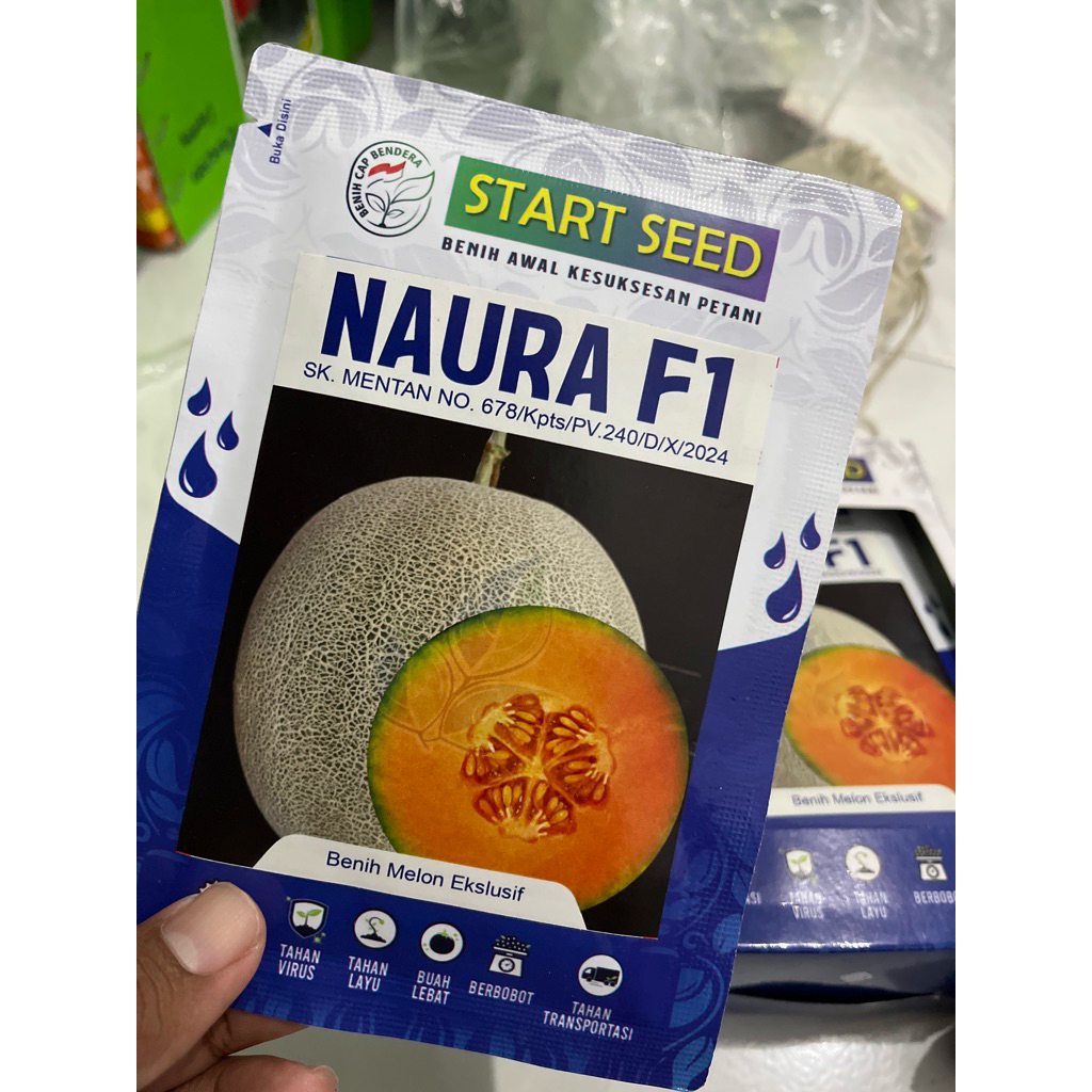 Benih Melon Jumbo Naura f1 start seed (isi 800biji) exp 2027