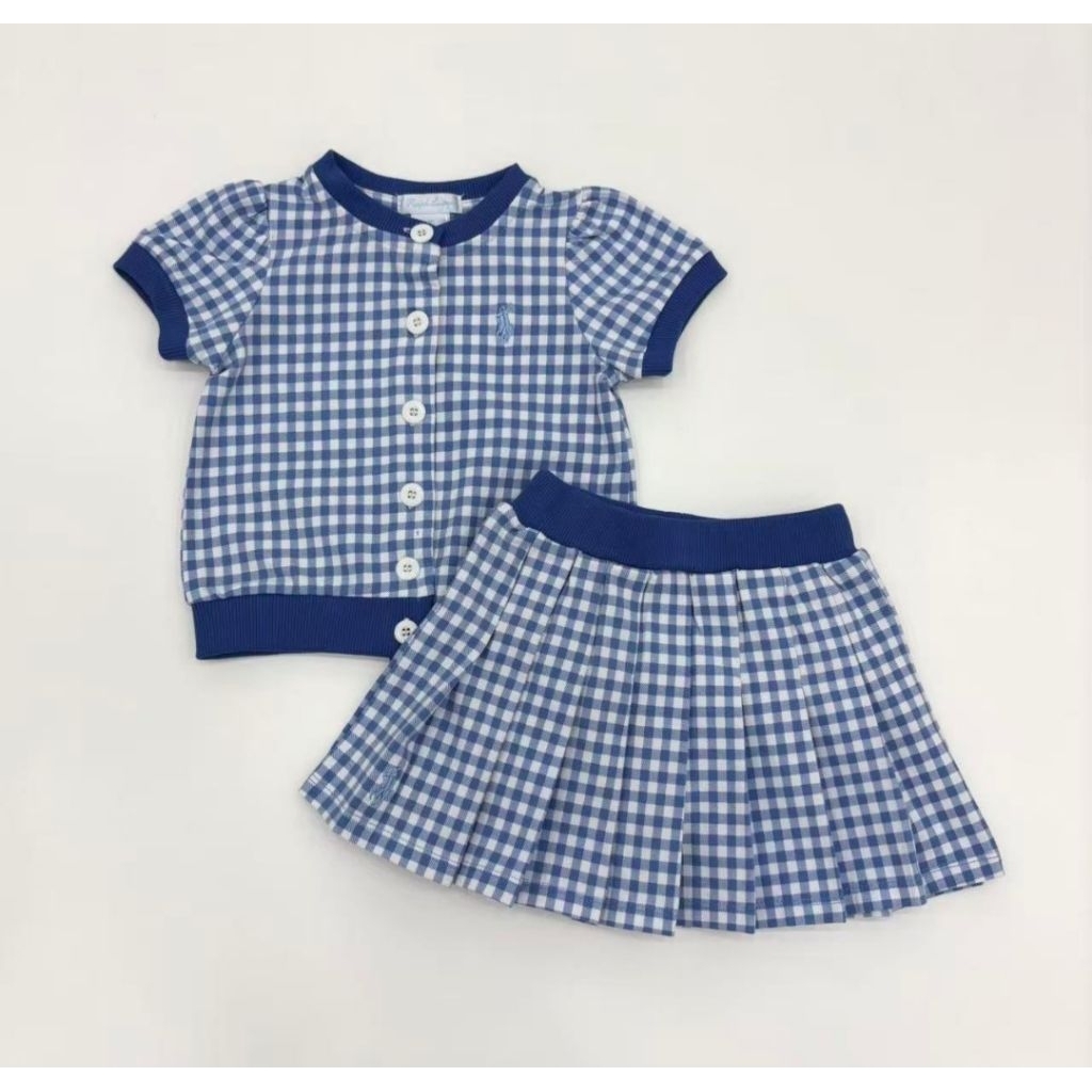 SETELAN ROKCEL TARTAN POLO RL RALPH LAUREN 6-36 BULAN ANAK CEWEK /PEREMPUAN (SIAP KIRIM)