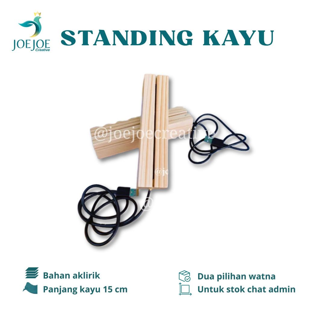 Standing Kayu Akrilik | Standing Lampu Akrilik | Stand Led Akrilik | Base Lamp Akrilik