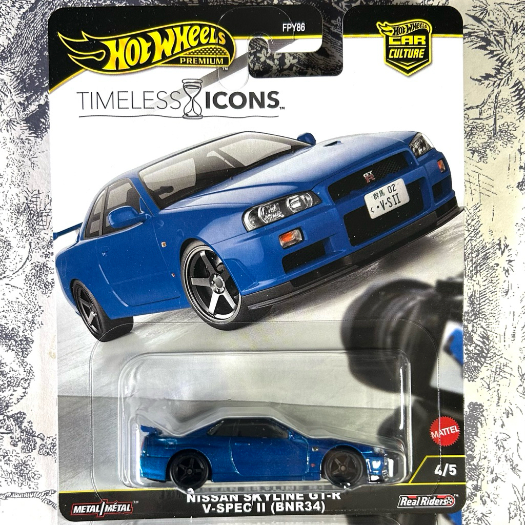 Hot Wheels Nissan skyline GTR bnr34 blue