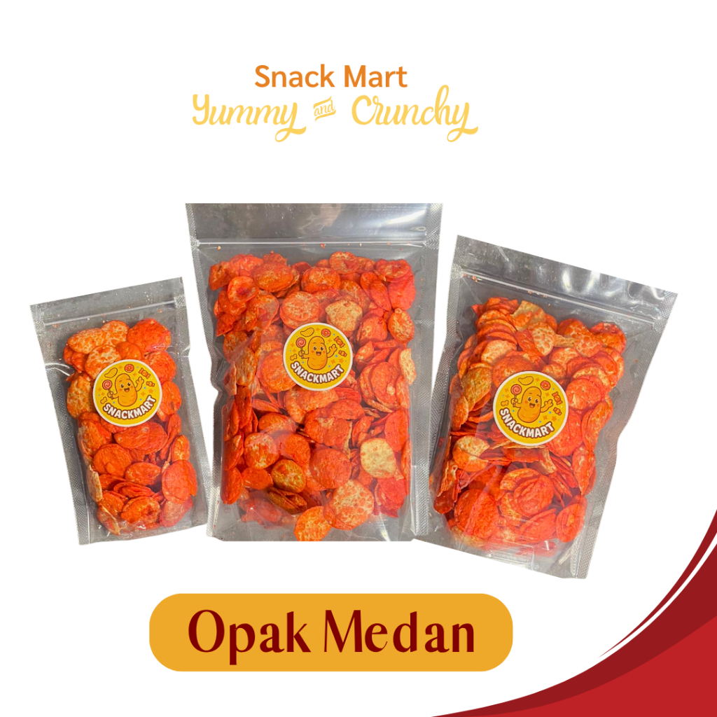 SNACKMART - SNACK OPAK MEDAN GURIH PEDAS MANIS JAJAN CAMILAN JADUL MURAH ANEKA UKURAN ECERAN DAN GRO