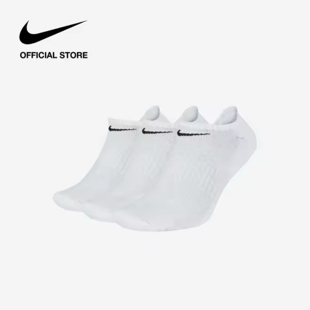 Kaos Kaki / Socks Pria Wanita Nike Everyday Lightweight White (3 Pcs) Original 1000% (RESMI STORE)