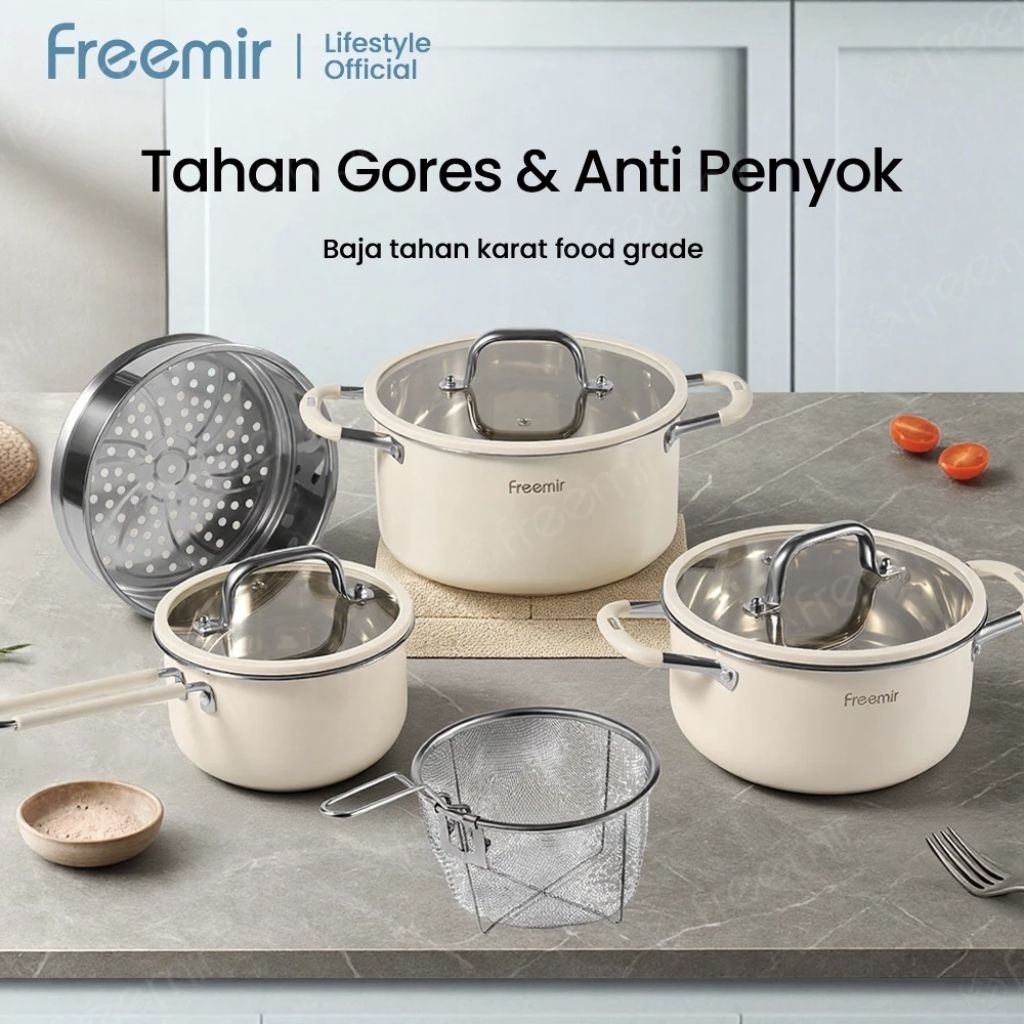 Freemir Set Panci Stainless 5in1