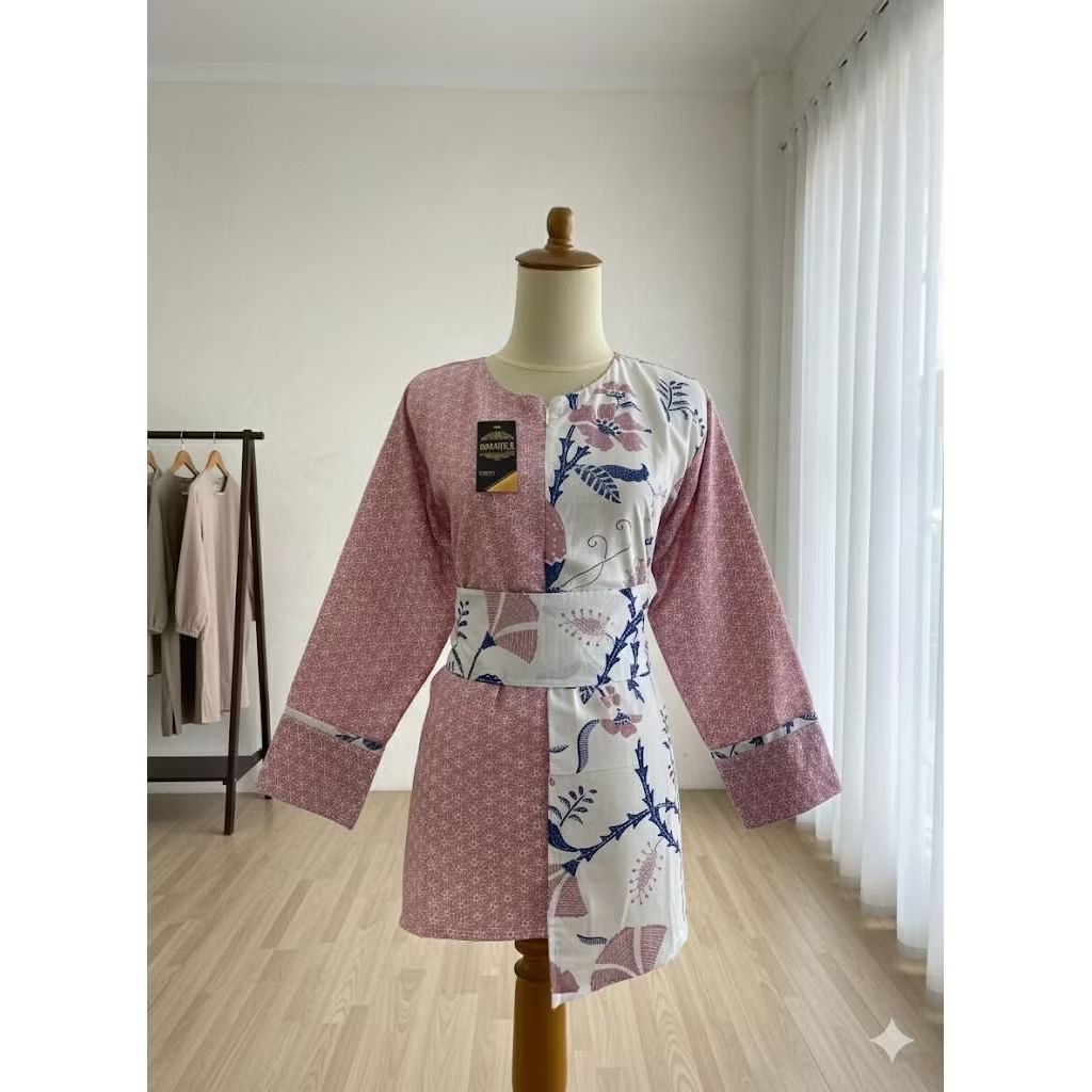 Blouse sabuk//blouse batik sabuk//blouse wanita//blouse batik kantor//seragam batik//atasan baik wan