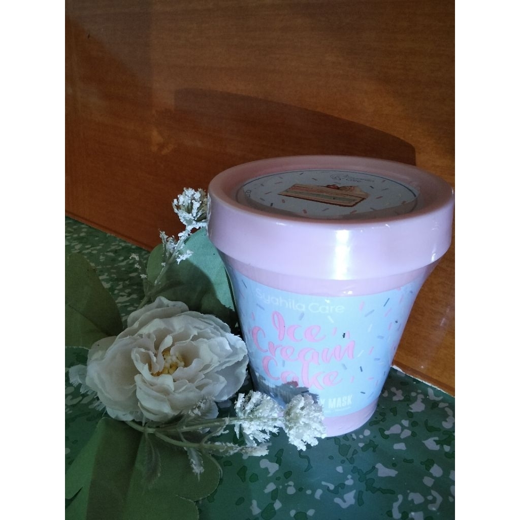 ice cream body mask bleaching syahila care