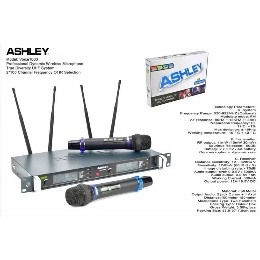 Mic wireless ASHLEY VOICE 1000