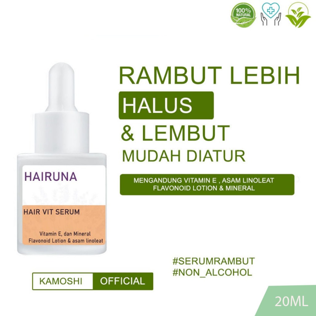 Serum rambut kering dan mengembang Vitamin Rambut Kering Hair Serum Rambut Kering Hairuna