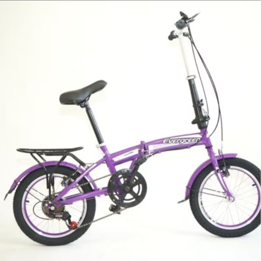 Sepeda Lipat 16 Evergreen 7 Speed Rem Cakram Folding Bike 16 EG Anak Dewasa Murah
