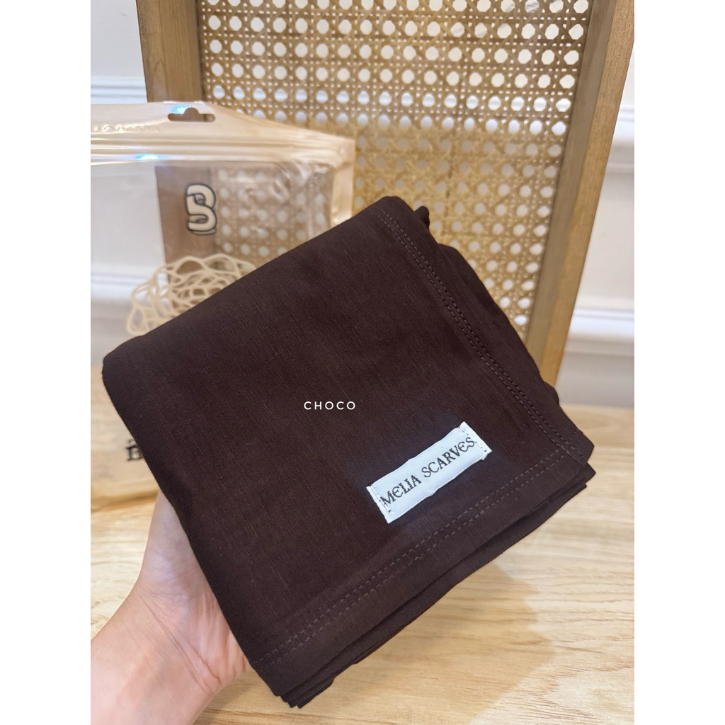 Pashmina kaus rayon premium by Meliaascarves - CHOCO phasmina