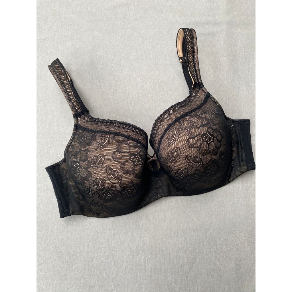 [Big Size Cup C-G) - Cacique Lightly Lined Balconette Modern Lace Bra Underwire Womens - Bra Ada Kaw