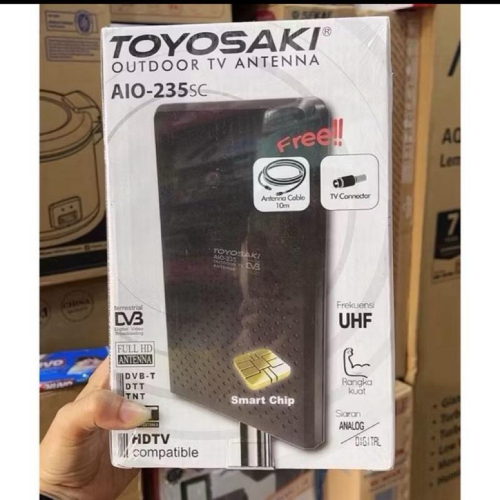 TOYOSAKI ANTENA AIO 235SC - ANTENA DIGITAL OUTDOOR INDOOR - ANTENA TV DIGITAL - ANTENA DIGITAL TV DI