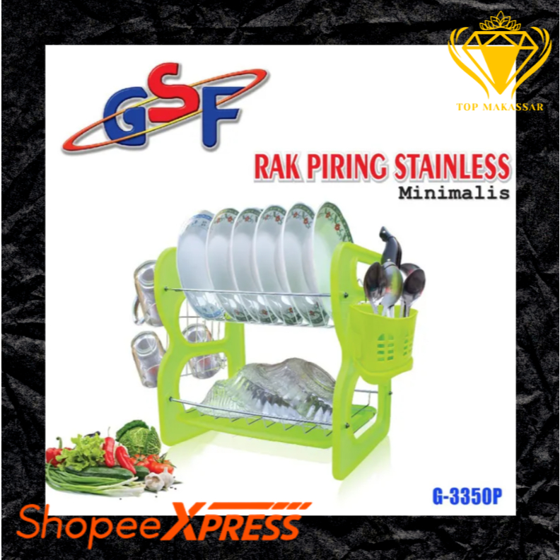 GSF Rak Piring Stainless 2 Susun G-3350