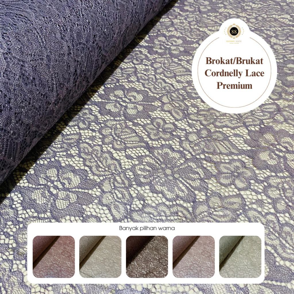 Kain Brokat / Brukat Corneli | Cordnelly Lace Premium Mewah Meteran