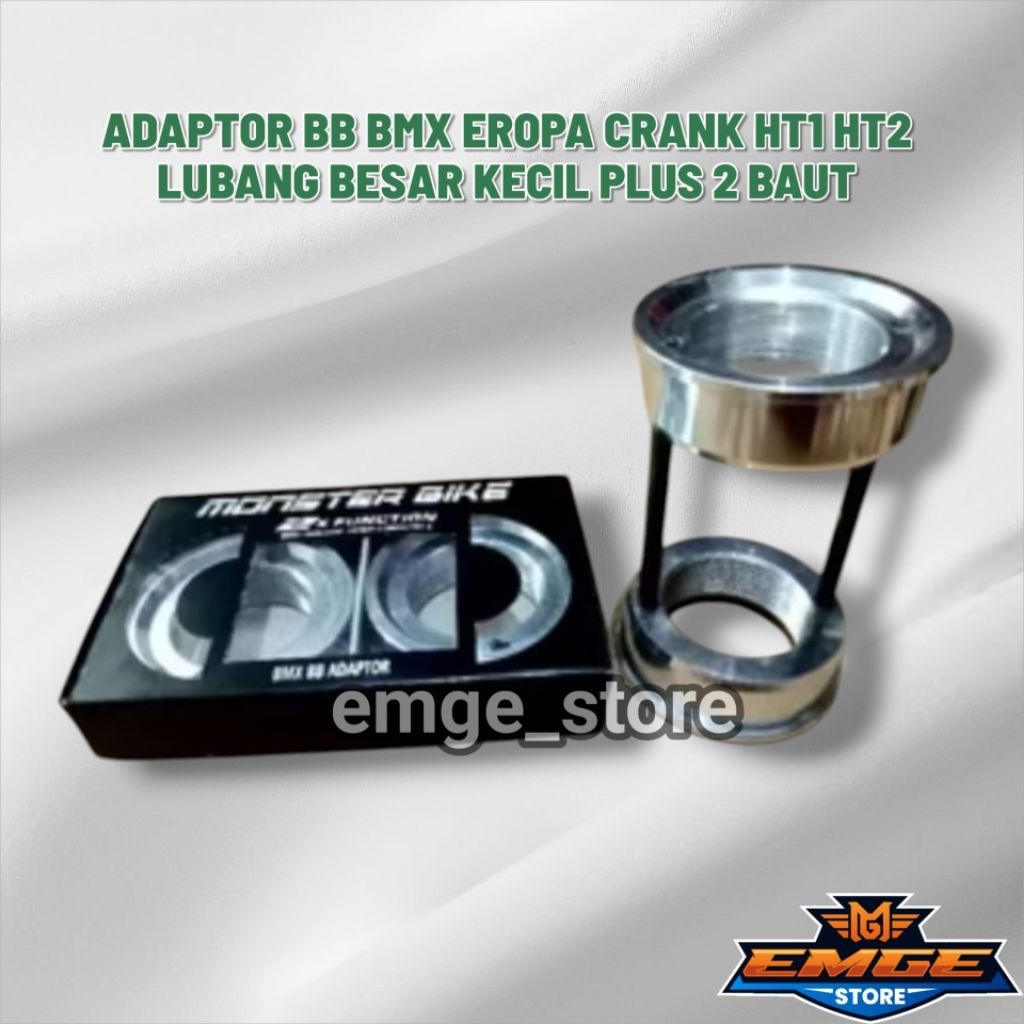 adaptor bb bmx eropa crank ht1 ht2 lubang besar kecil plus 2 baut