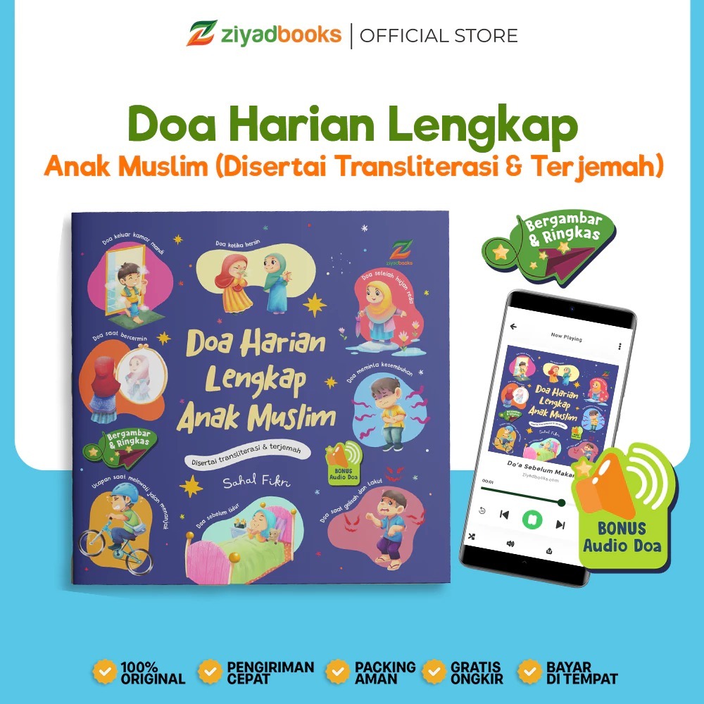 [PROMO MURAH] - ZIYADBOOKS (Dilengkapi Audio Doa) - Doa Harian Lengkap Untuk Anak Muslim - Doa Sehar