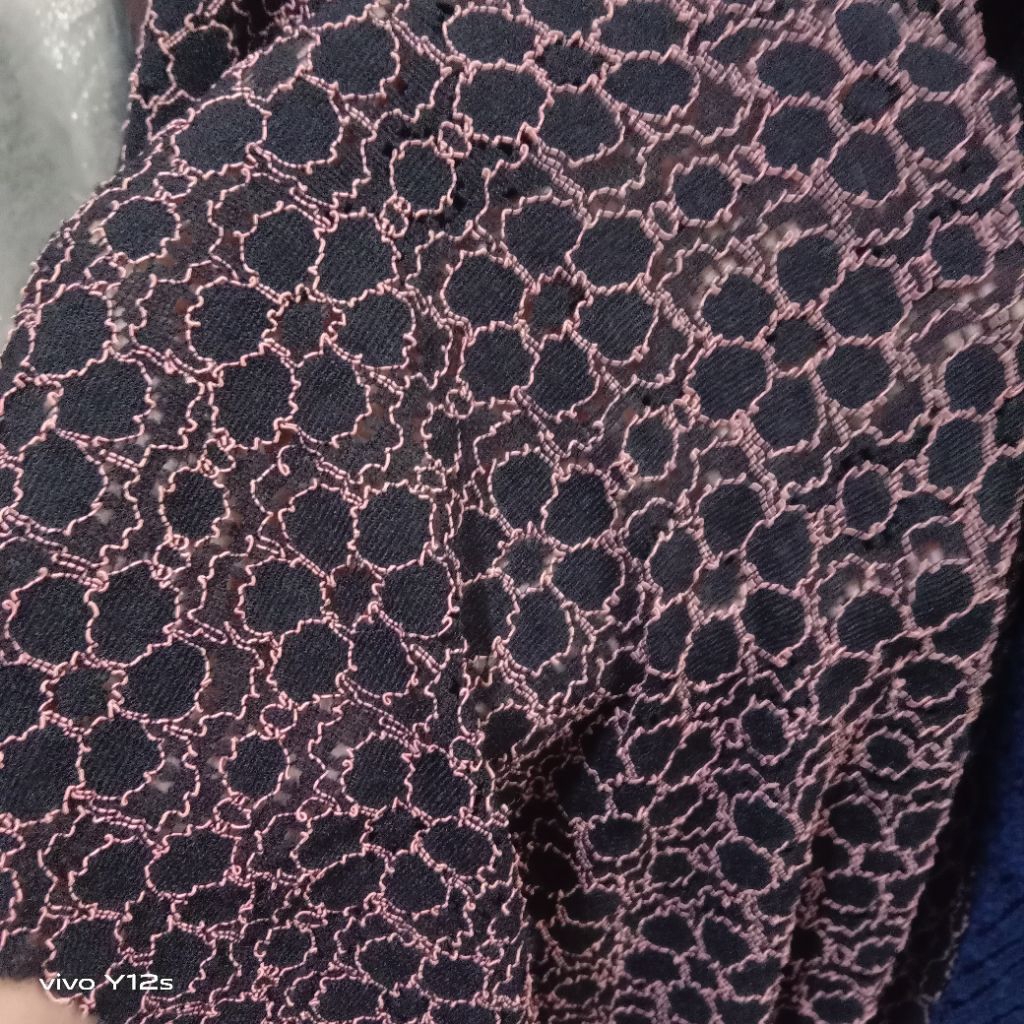 Kain Brokat Katun Stretch / Harga / 0.5m /Kain Brokat Katun Stretch meteran / Bahan Brokat Katun Str