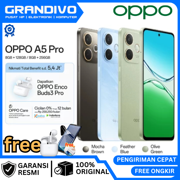 PROMO HP OPPO A5 PRO 8/128GB GARANSI RESMI OPPO - GRANDIVO