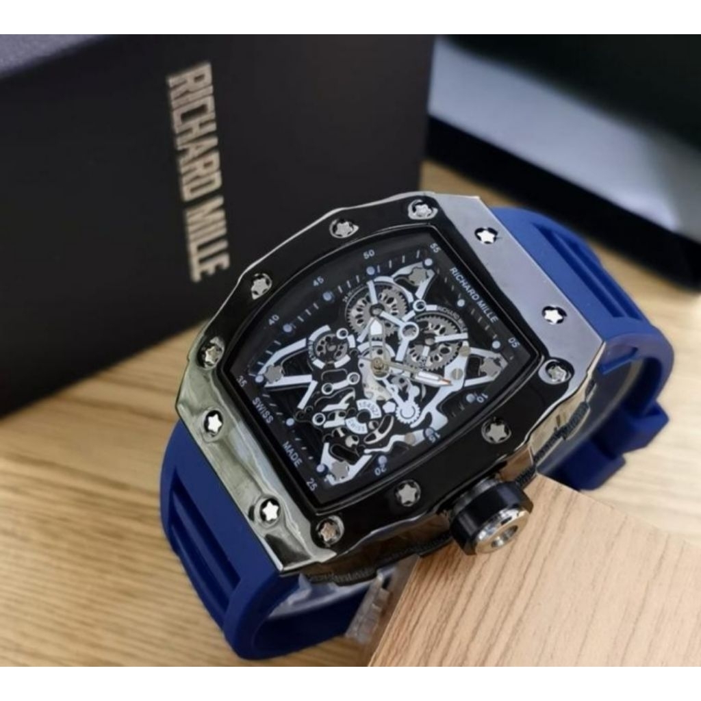 Jam Tangan Pria RM0296 Tali Rubber Super Premium - Jam Tangan Pria Warna Pilihan