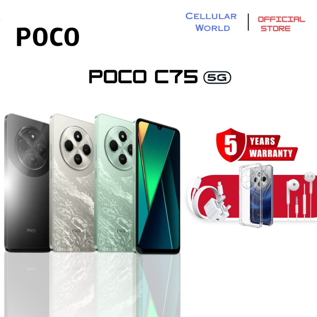 [BARU] REDMI POCO C75 (5G) RAM 8GB + ROM 256GB / [NEW] REDMI POCO C75 ( 5G ) 8GM RAM + 256GB