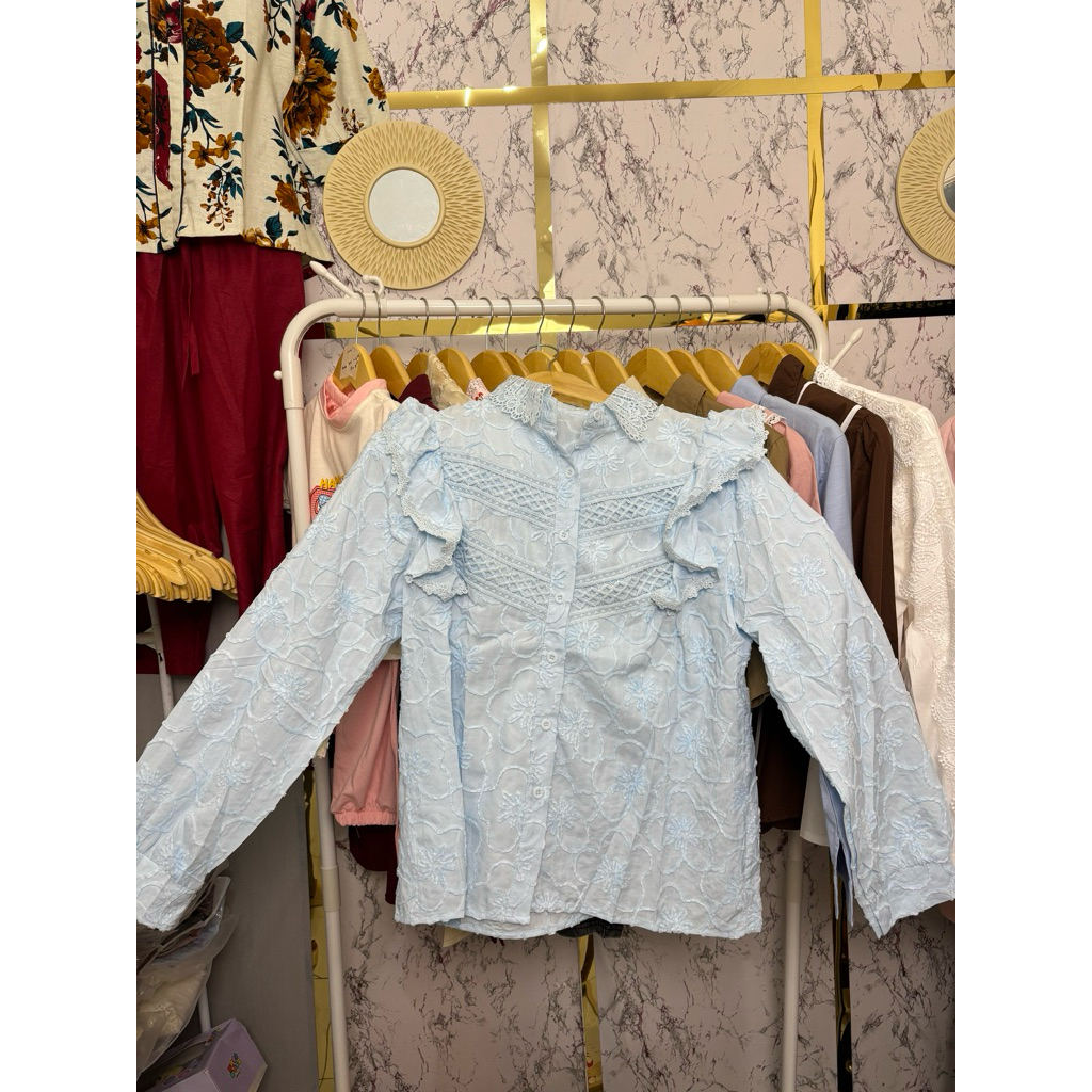 Atasan Casual wanita Hijab/ Blouse wanita hijab/Kemeja Blouse lengan panjang