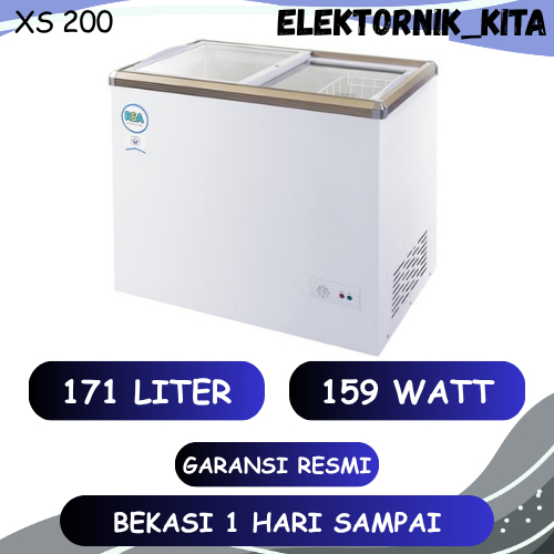 RSA CHEST FREEZER 171 LITER XS 200 XS200 XS-200 FREEZER BOX GARANSI RESMI BEKASI