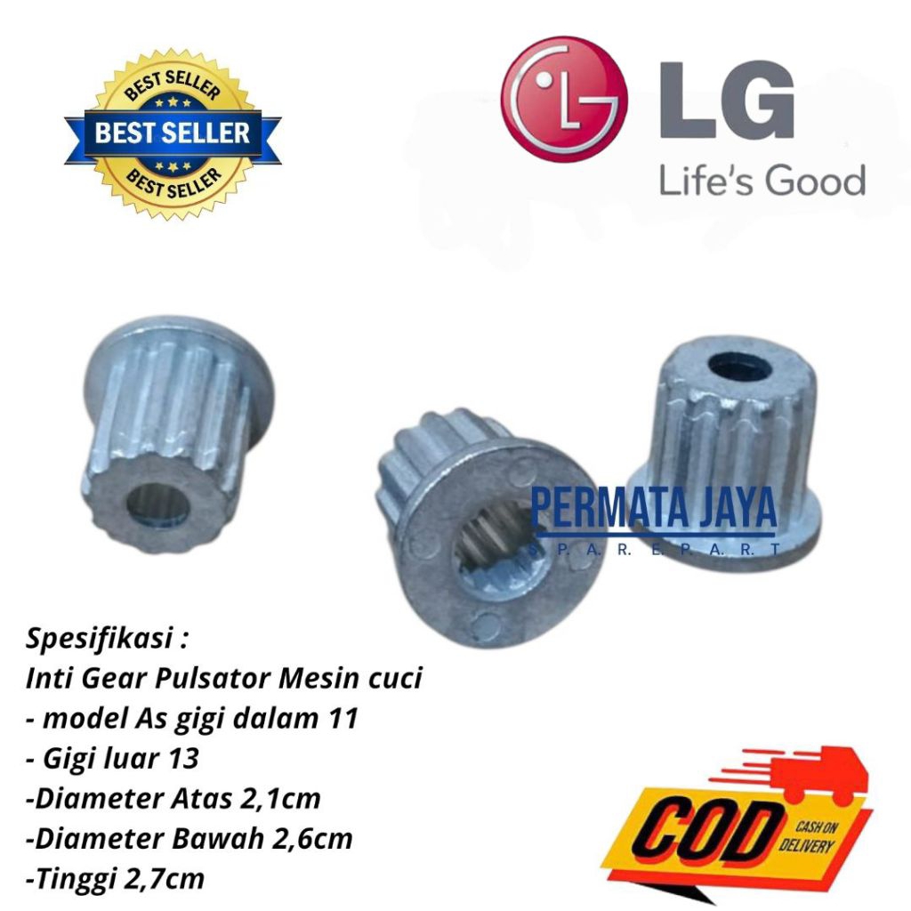 inti pulsator / Gear Pulsator  Mesin Cuci LG gigi 11 Gerigi 11