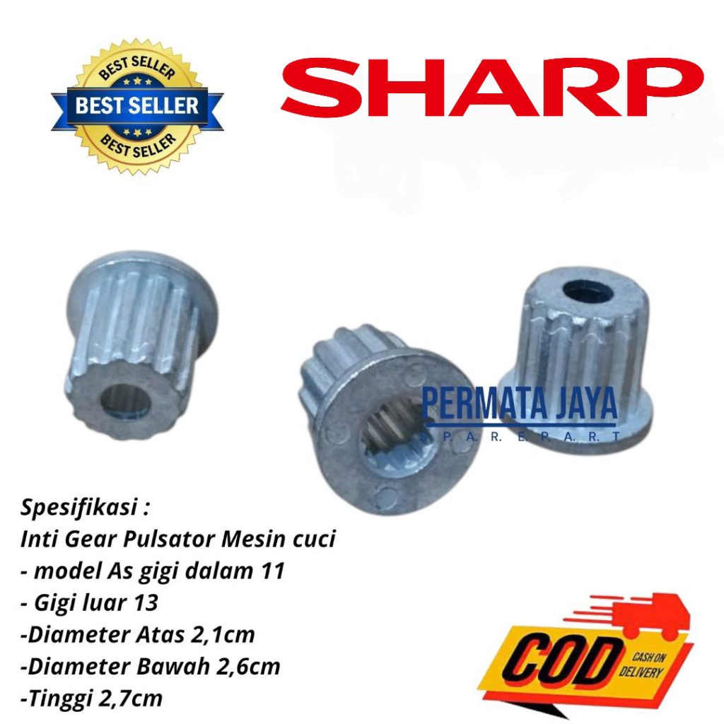 Inti Pulsator / Gear Pulsator Mesin Cuci Sharp Gigi11 Gerigi 11