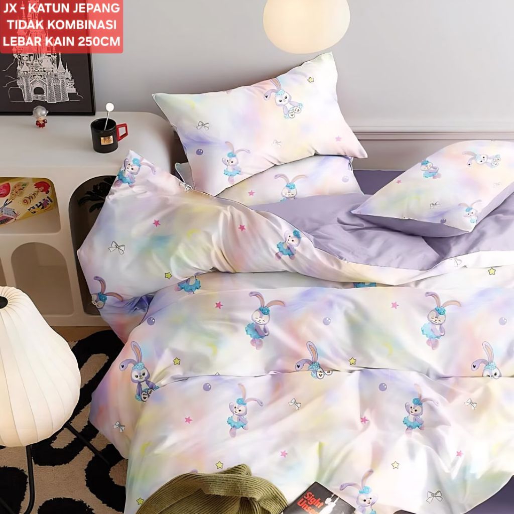 Sprei Katun Jepang Motif ANAK IKAN GAJAH KELINCI ANIMAL Terbaru (ANTI GESER) Lembut ALL SIZE Homemad