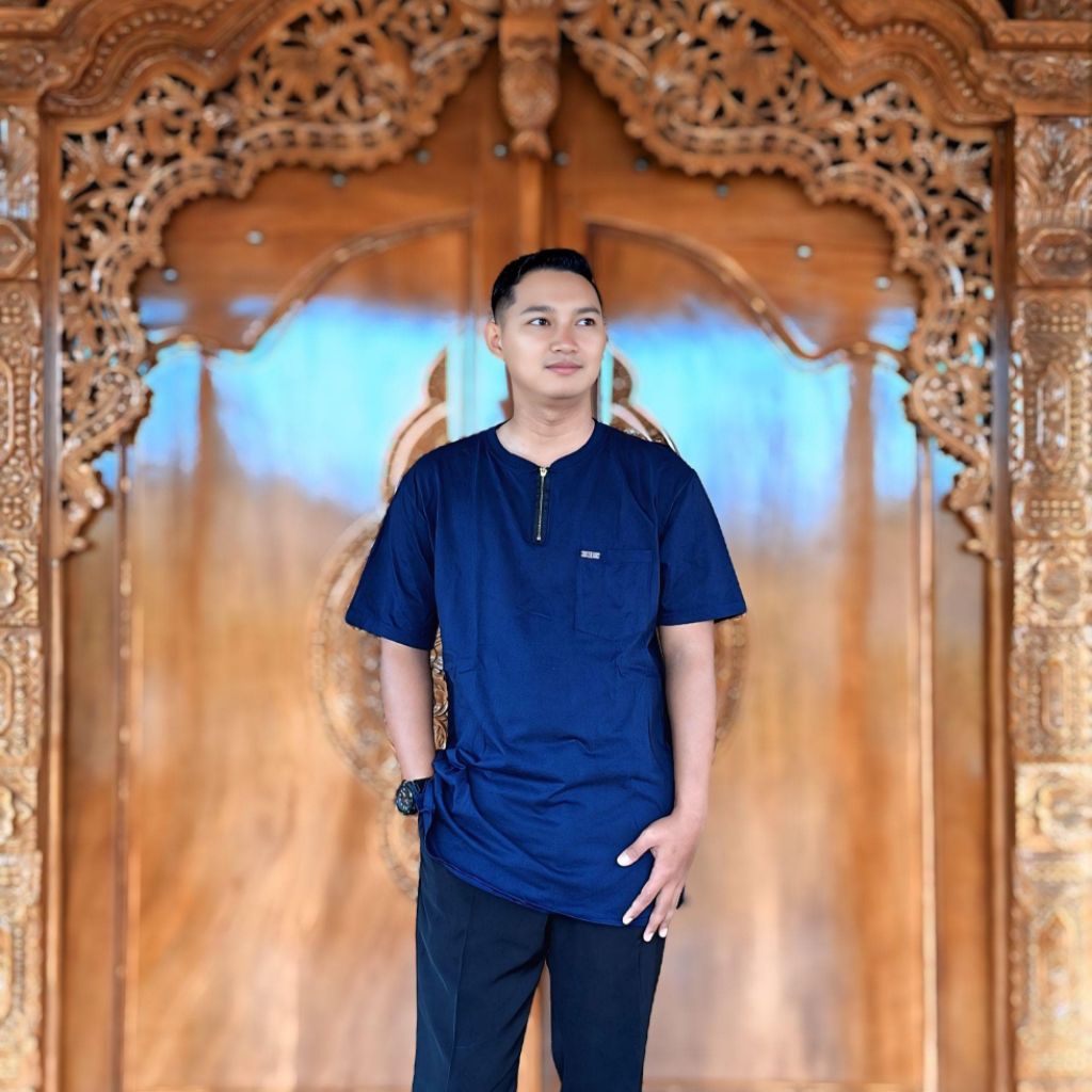 Baju Kurta Kaos Gamis Zipper Pakistan Pria Dewasa Lengan Pendek Produk Terbaru Ori Premium