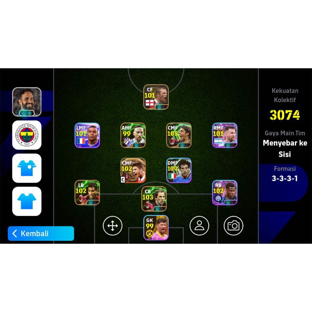Akun efootball mobile 2026 Big Time old Gerrard, Epic Rooney, Rui Costa NEW